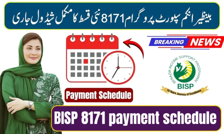 BISP 8171 payment schedule