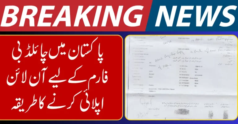 How to Apply for Child B Form Online in Pakistan